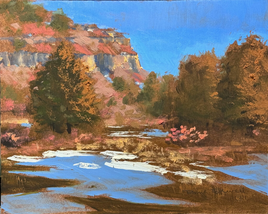 Oil Painting By Paul Folwell, 8".x24"